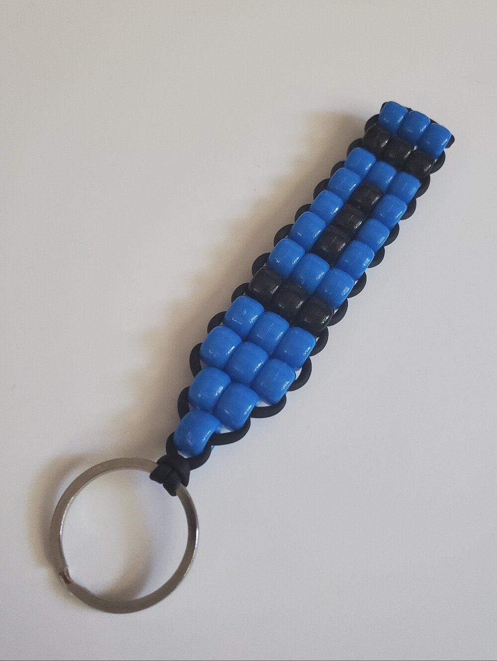 Handmade Beaded Blue Green Crayon Keychain/Bag Charm Teacher Back To School